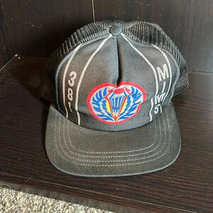 1970s trucker SnapBack hat black one size fits all